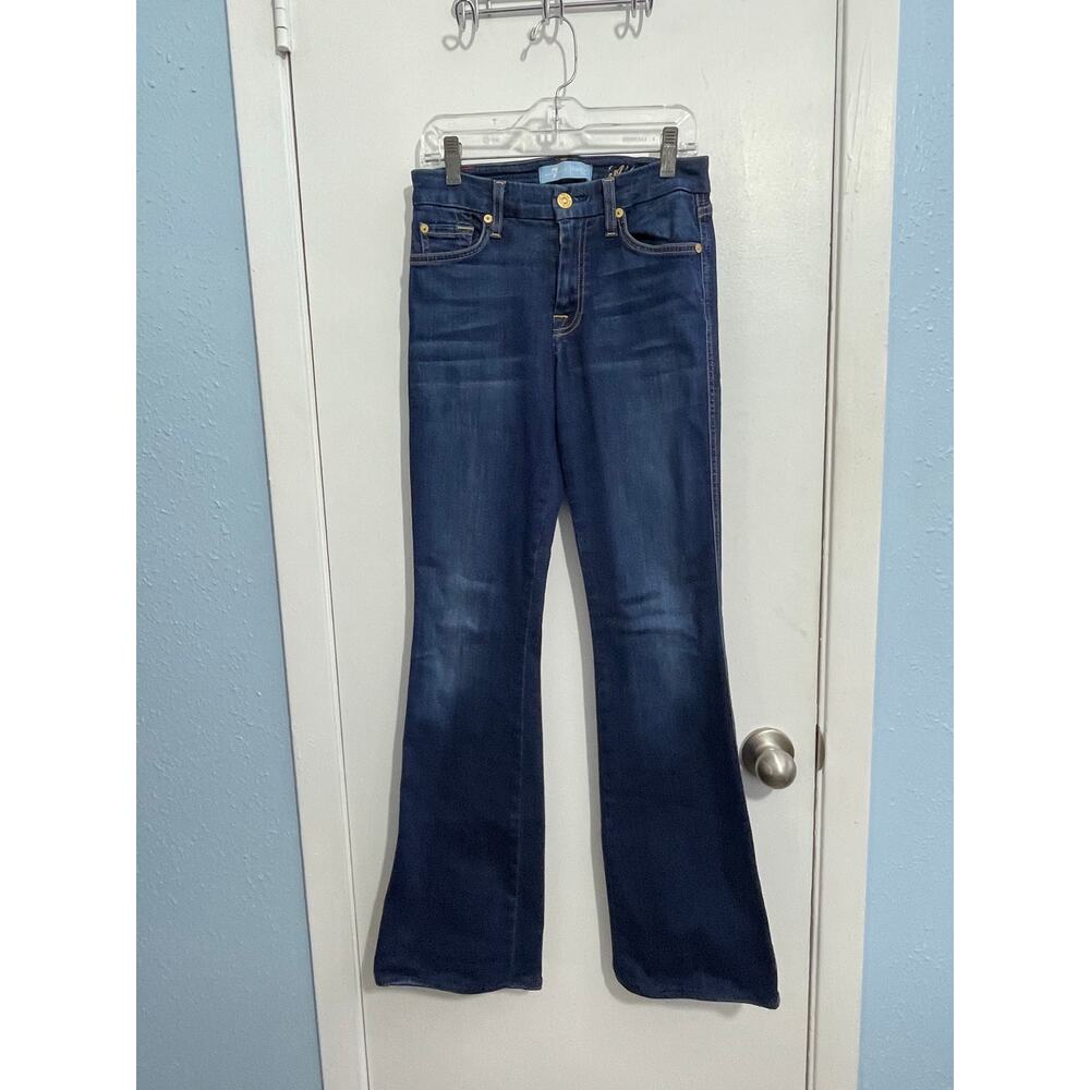 7 For All Mankind Dark Blue Flare Jeans